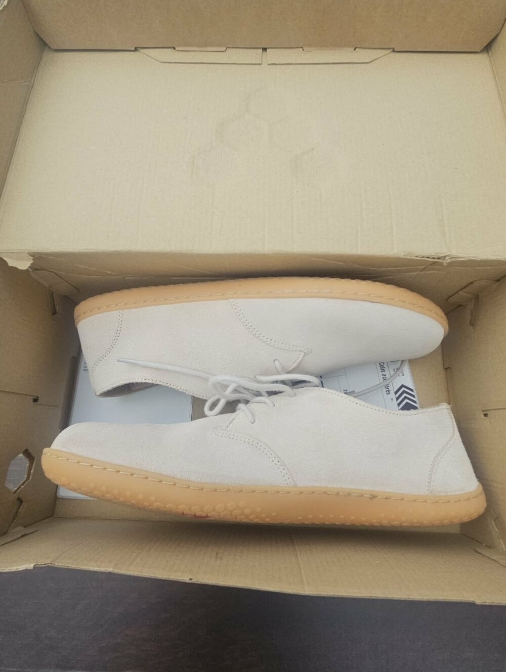 Vivo Men's RA III shoes  in Light Beige with Gum Sole